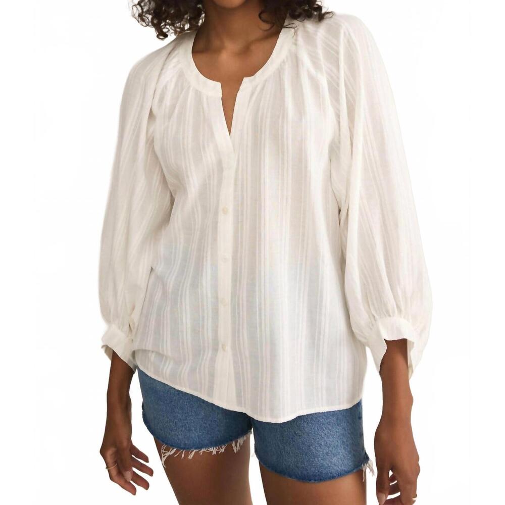 NEW Z SUPPLY wren button up top in off white